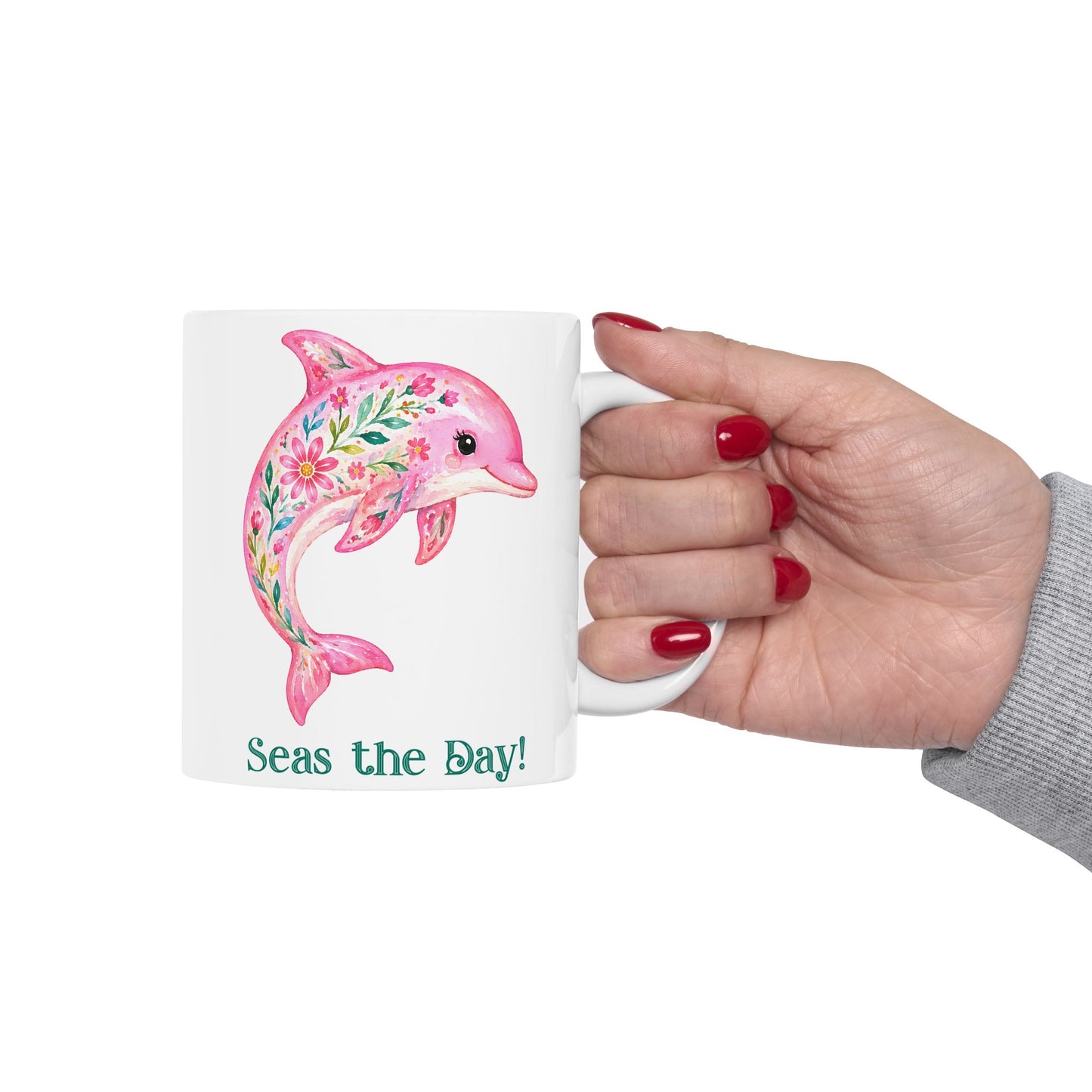 Ceramic Mug - Animal - Seas the Day Dolphin (01)