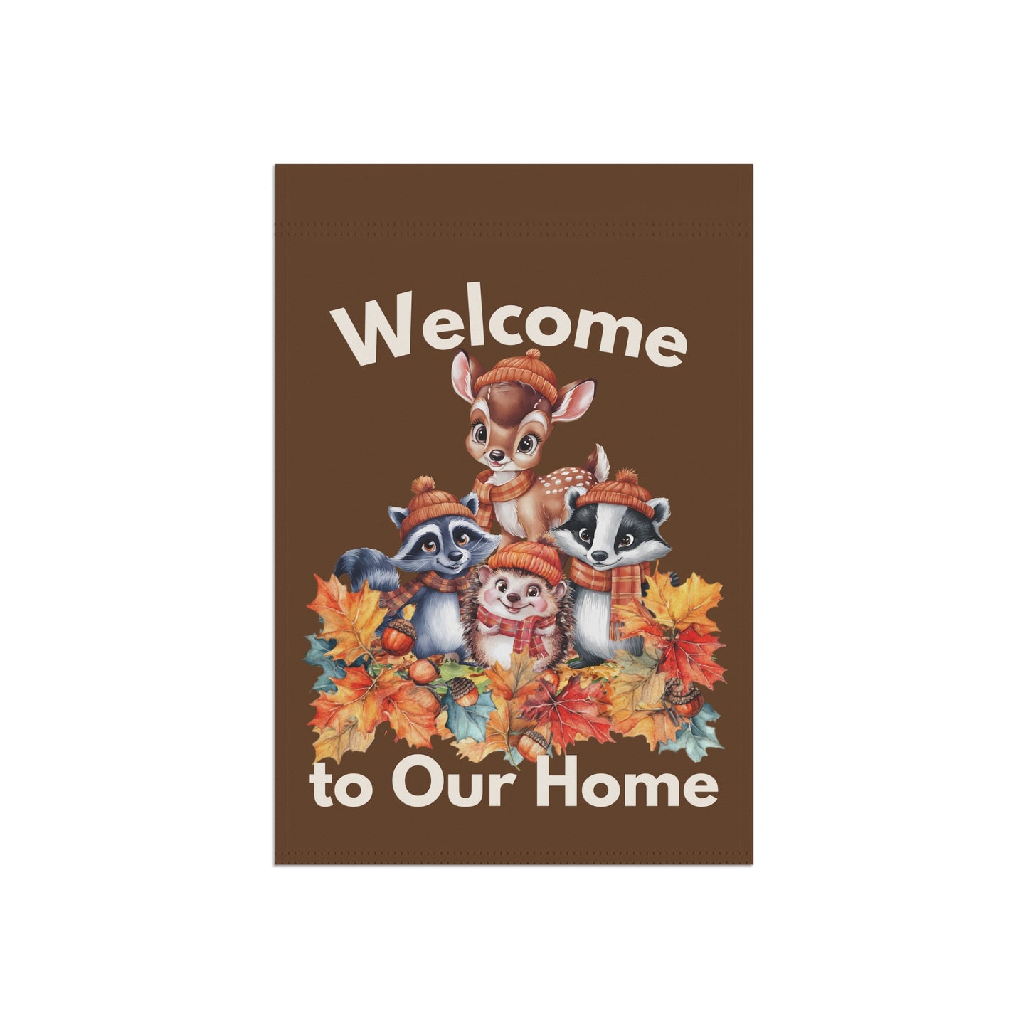 Garden Flag - Autumn -  Welcome Autumn Animals (01a)