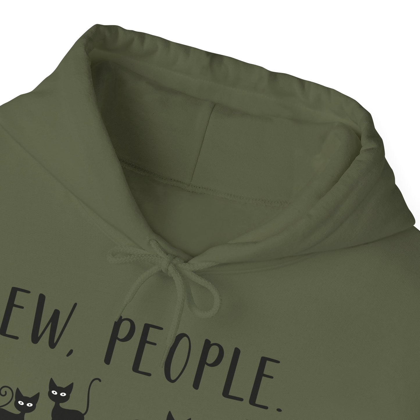 Heavy Blend Hoodie - Animal Lover - Ew People with Black Cats (01)
