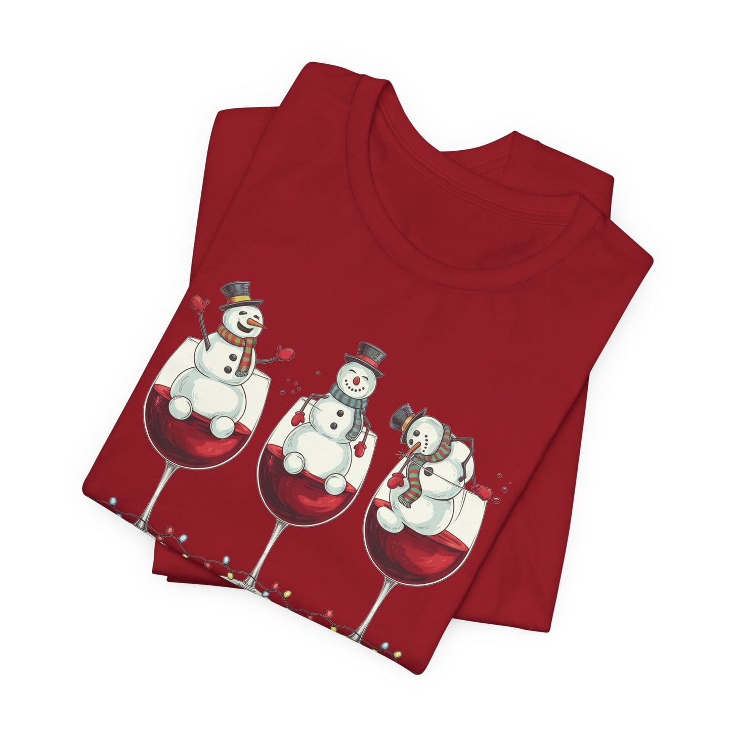 T-shirt - Christmas - Wine Snowmen (01)
