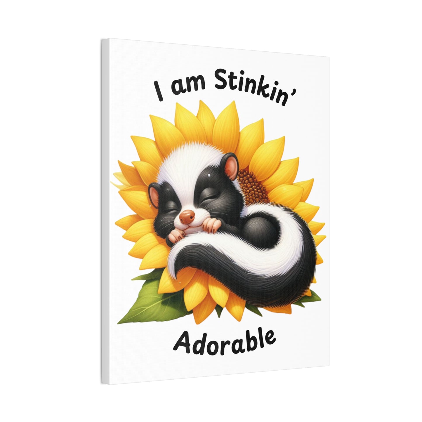 Nursery Canvas - Stinkin' Adorable with Skunk (2-a)