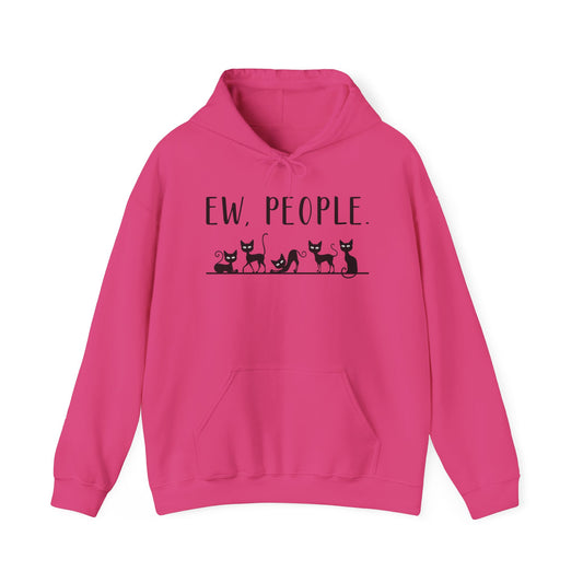 Heavy Blend Hoodie - Animal Lover - Ew People with Black Cats (01)