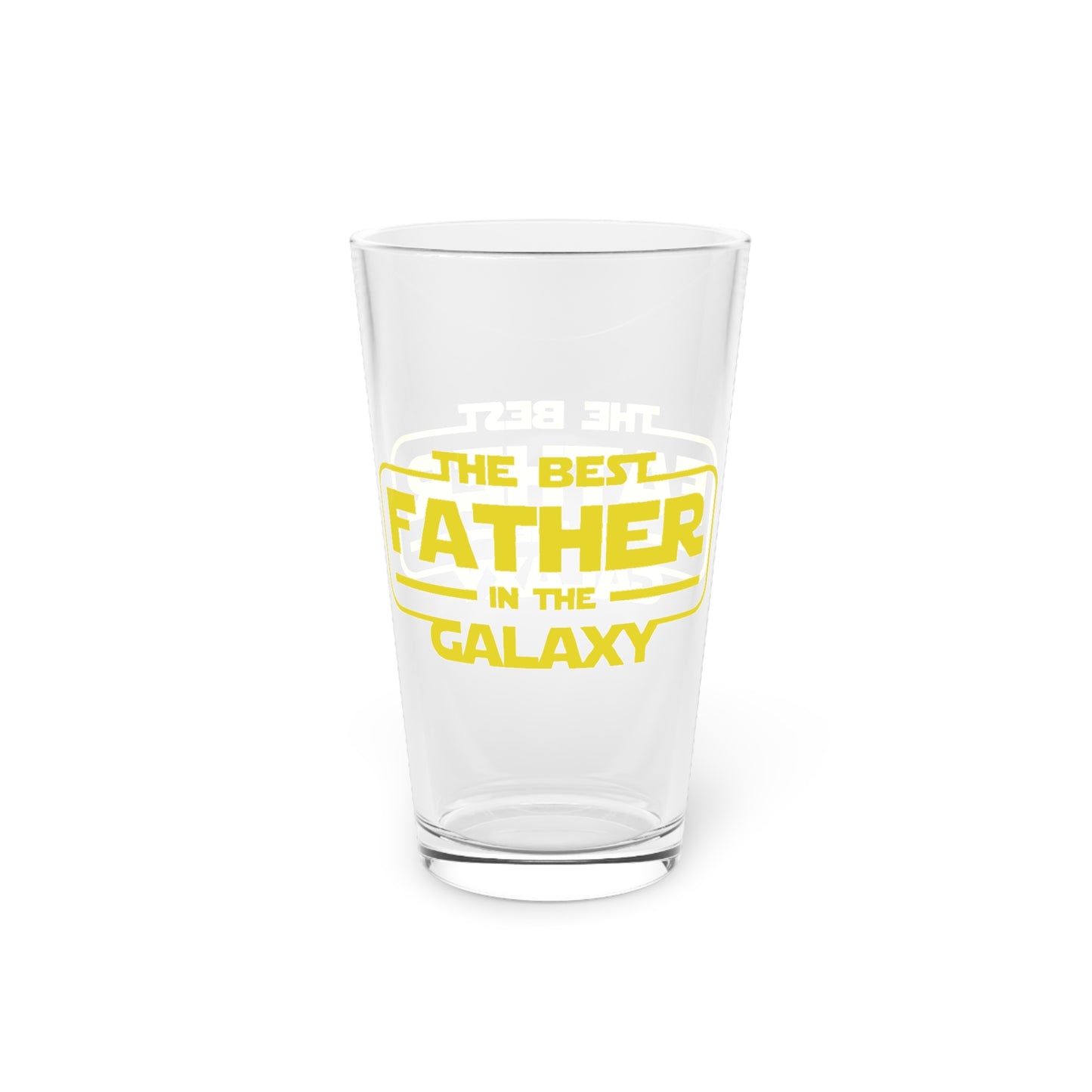 Pint Glass, 16oz - Dad - Best Father in Galaxy (1)