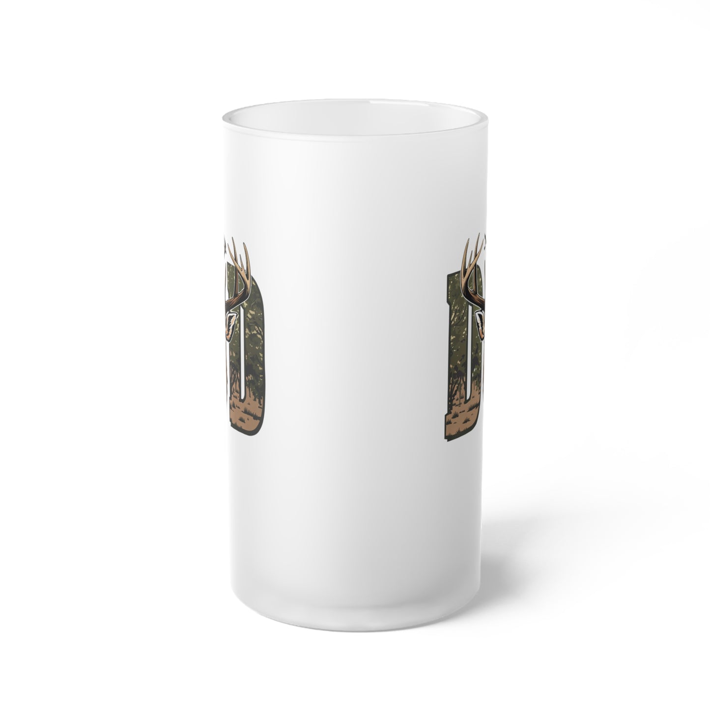 Frosted Glass Beer Mug - Dad - Hunting Dad (1)