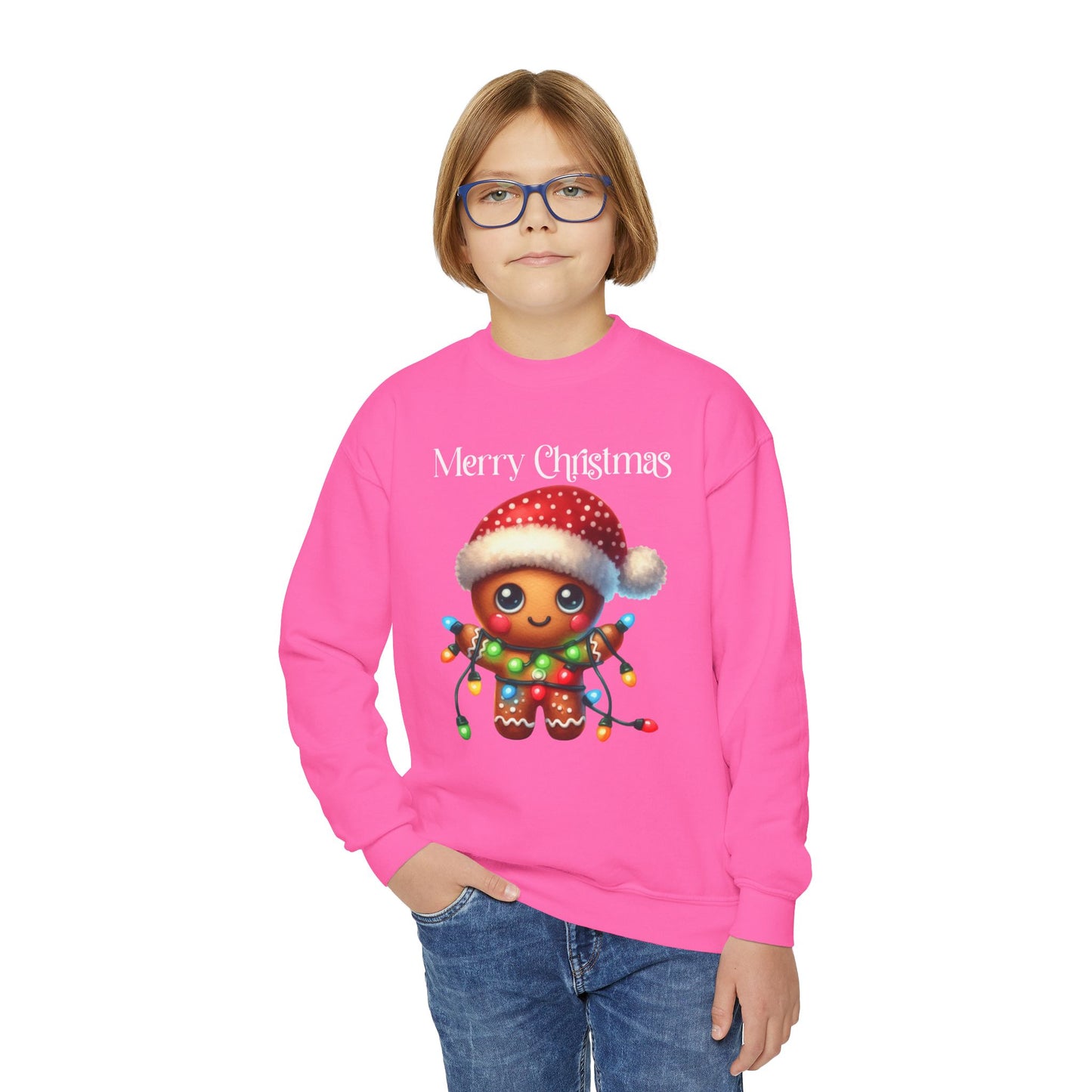 Child Sweatshirt - Christmas - Gingerbread - Merry Christmas (02a)