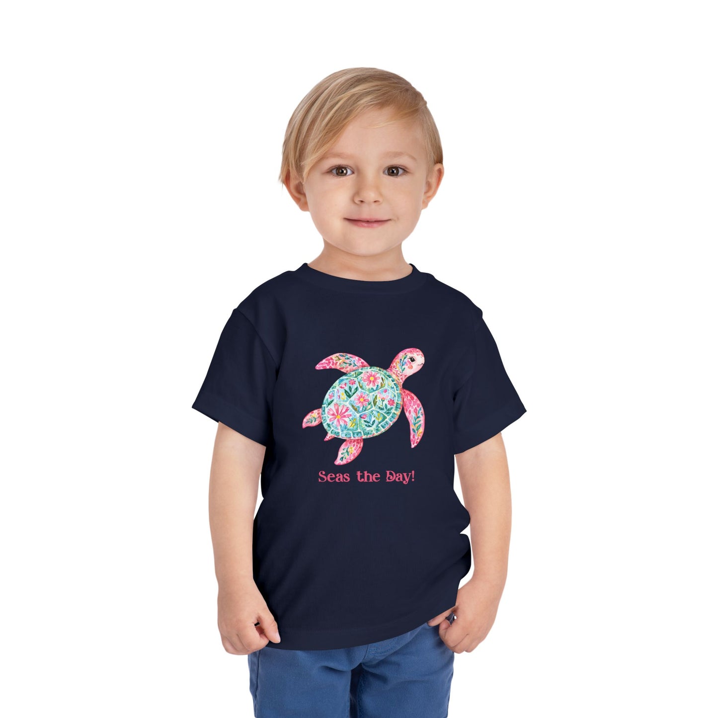 Toddler Tee - Animal - Seas the Day Turtle (01)