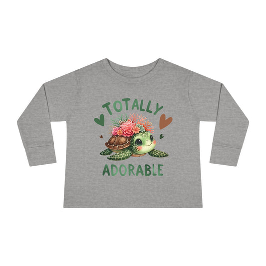 Toddler Long Sleeve Tee - Adorable Sea Turtle (1)