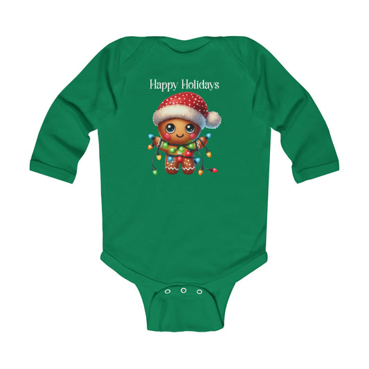 Onesie - Christmas - Gingerbread - Happy Holidays (02a)