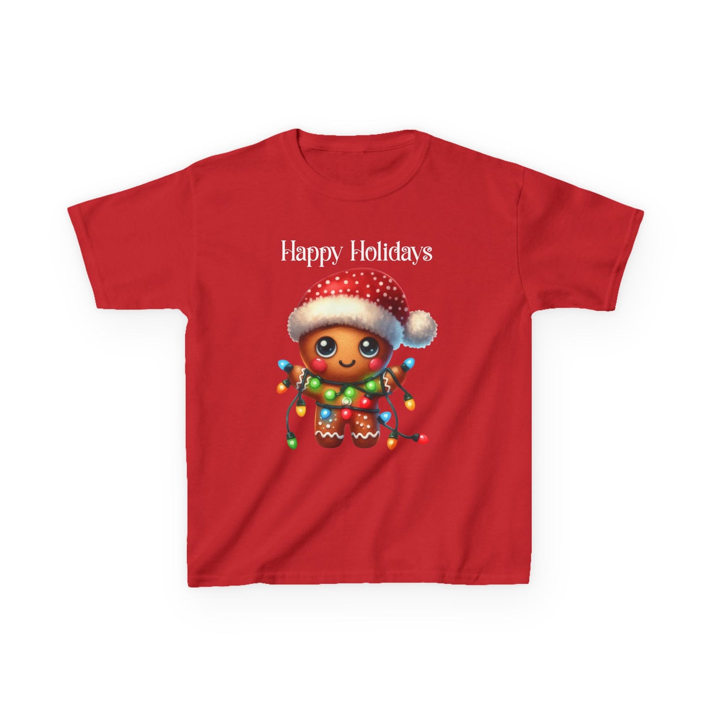 Child Tee - Christmas - Gingerbread - Happy Holidays (02a)