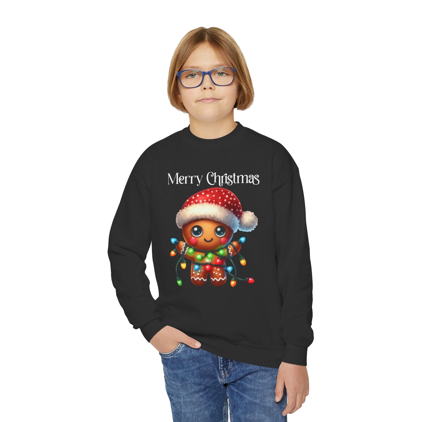 Child Sweatshirt - Christmas - Gingerbread - Merry Christmas (02a)