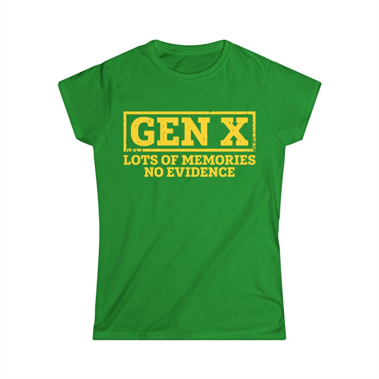 Female T-Shirt - Sassy  - GenX No Memories (01-yellow)