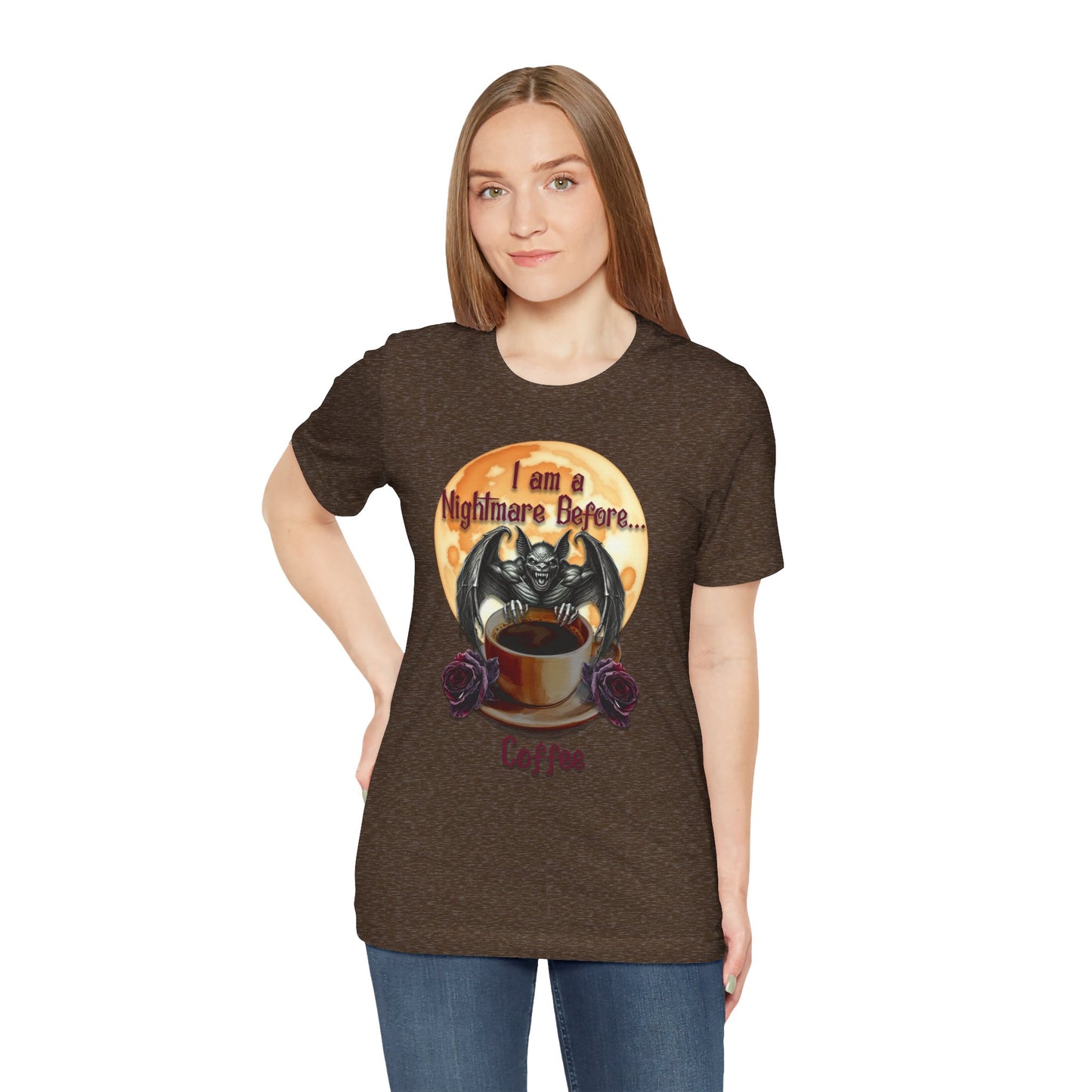T-shirt - Halloween - Nightmare Before Coffee (1a) - Front Only