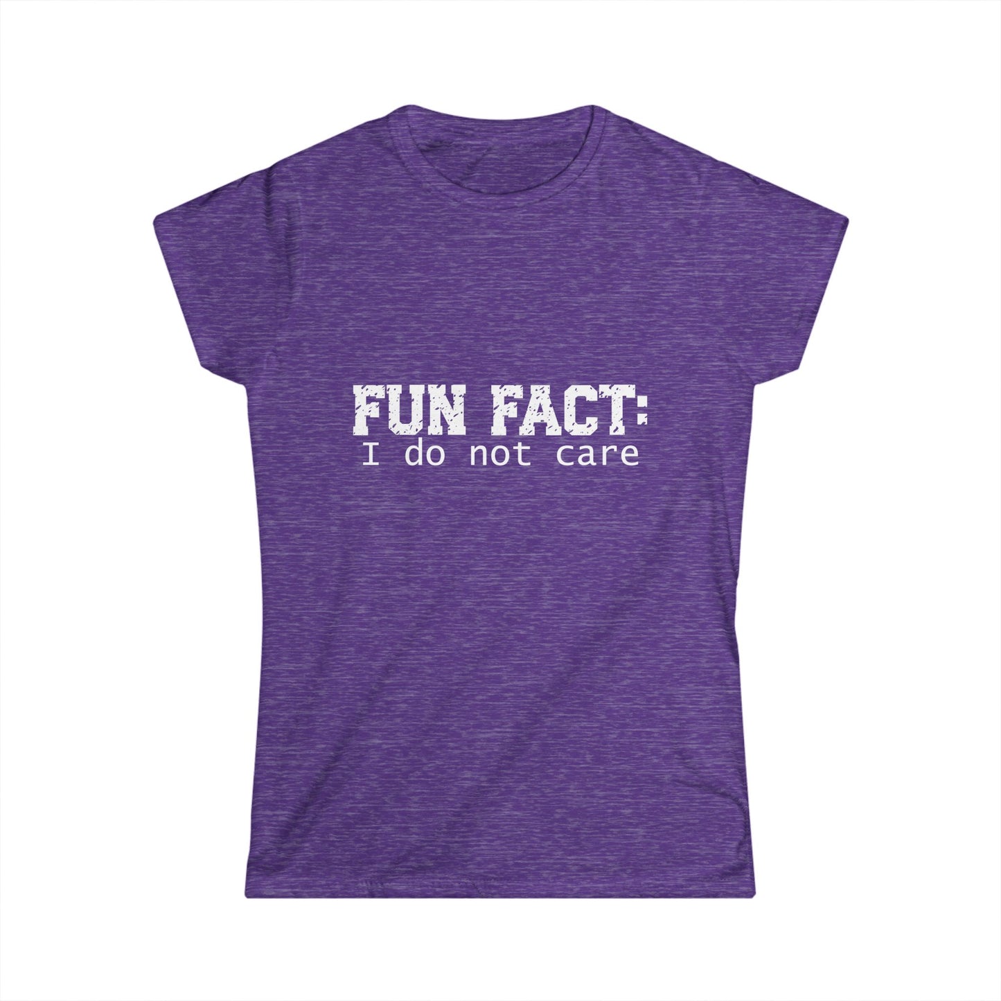 T-shirt - Funny - Fun Fact: I Do Not Care (001) - Women's Tee - White writing