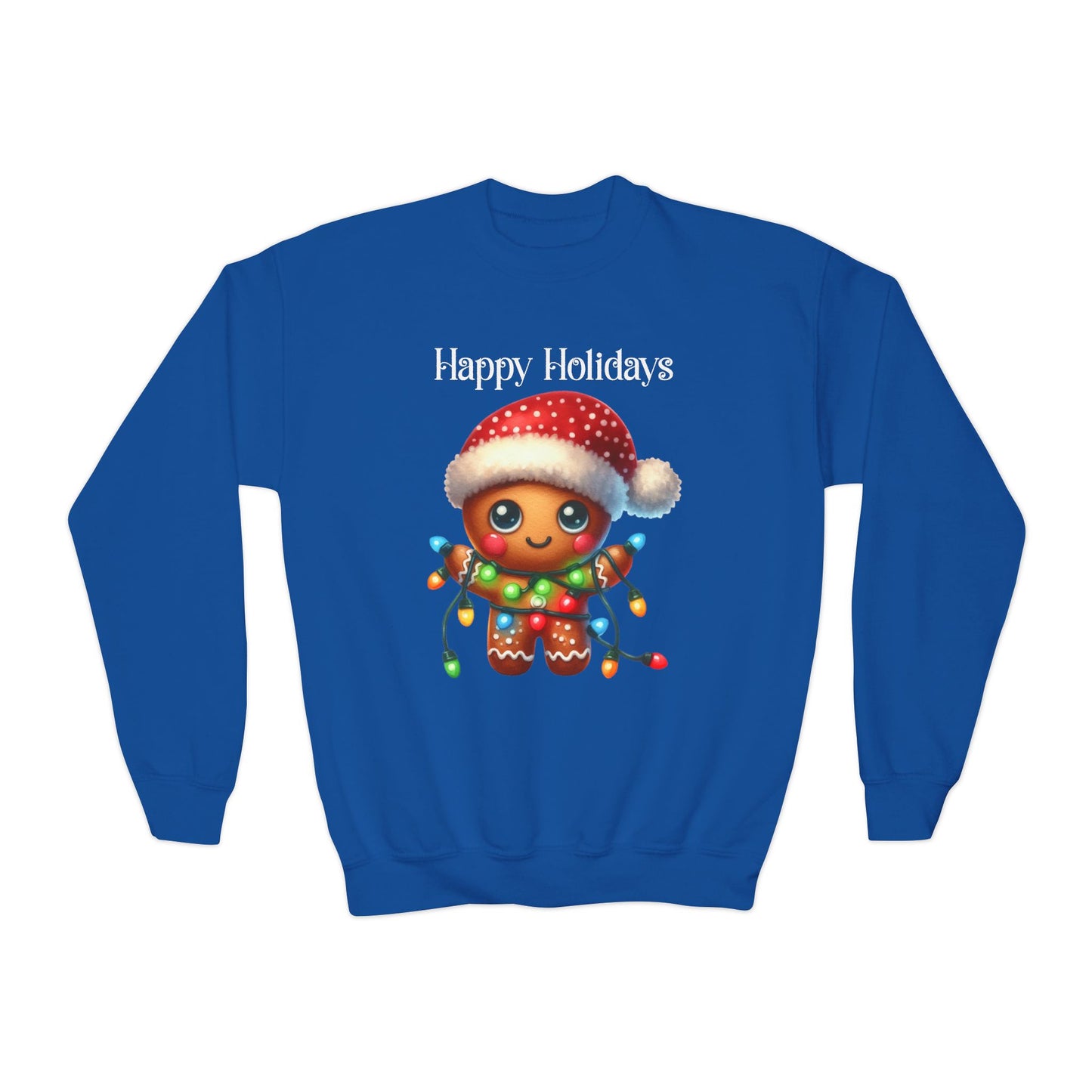 Child Sweatshirt - Christmas - Gingerbread - Happy Holidays (02a)