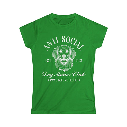 Female T-Shirt - Animal Lover - Anti Social Dog Moms Club (1b)
