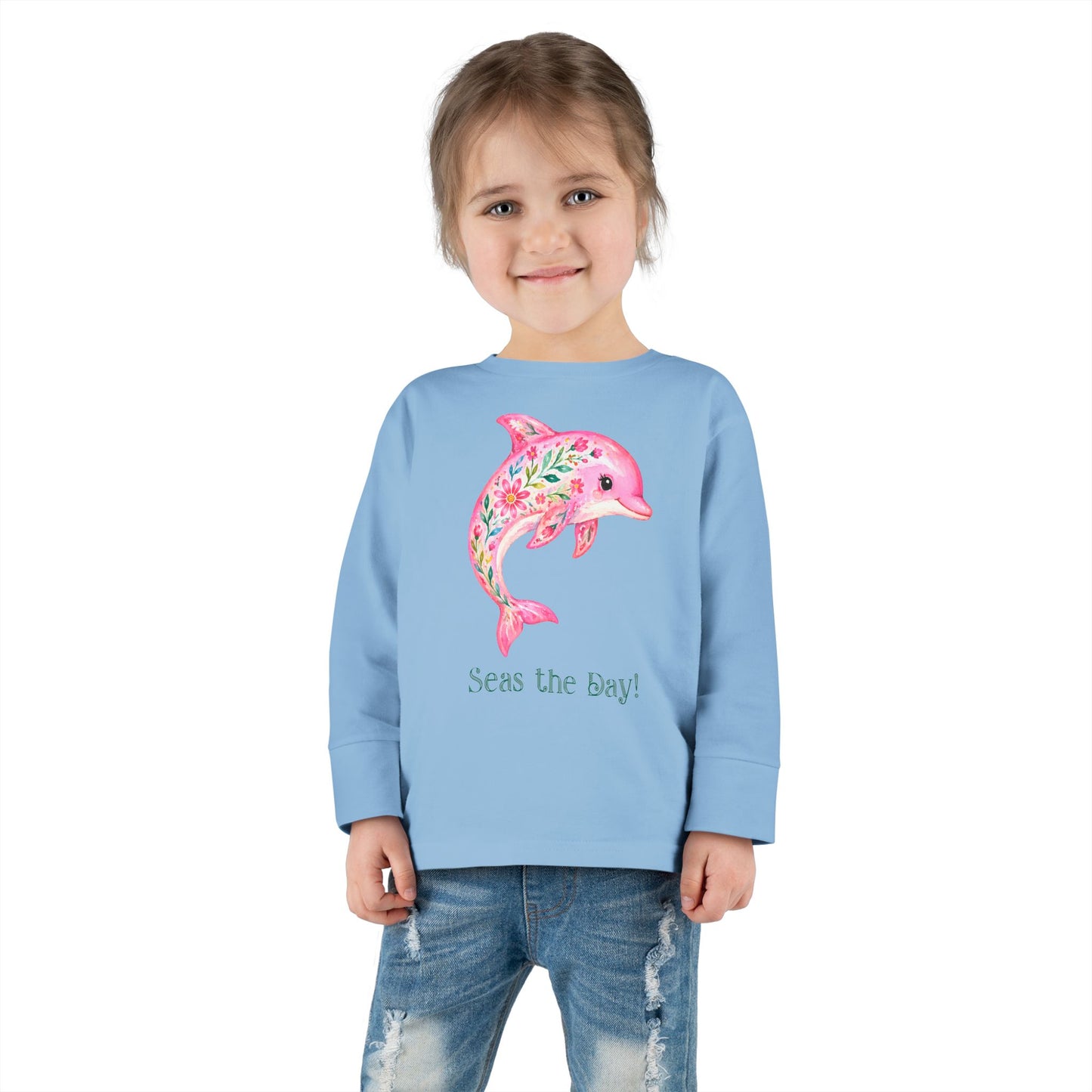 Toddler LS Tee - Animal - Seas the Day Dolphin (01)