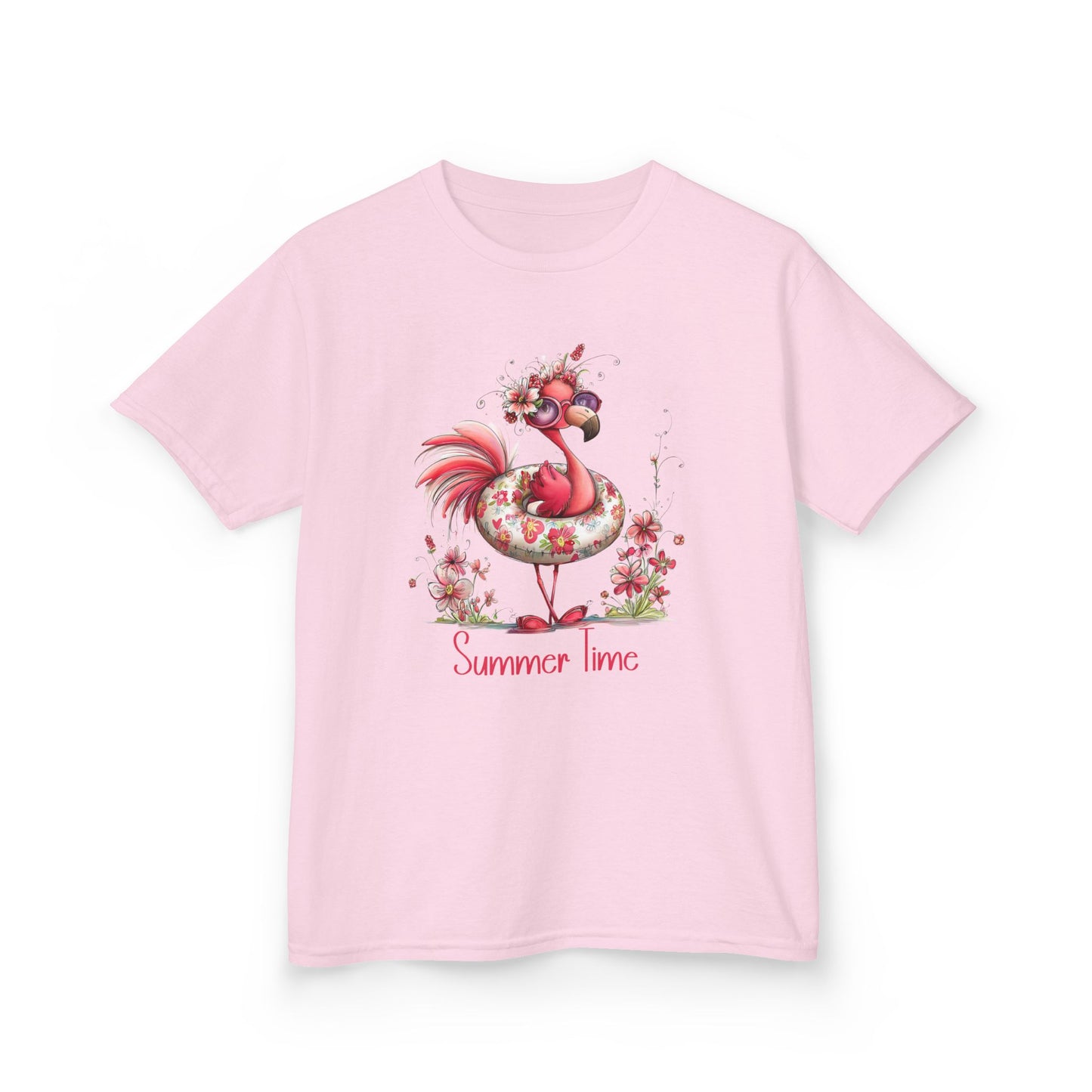 Child Tee - Animal - Flamingo - Summer Time (01)