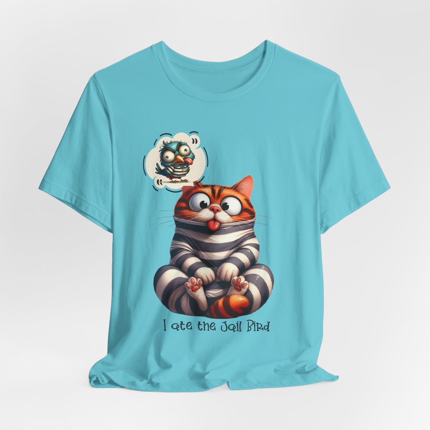 T-Shirt - Animal - Cat - I ate the jail bird (1a)