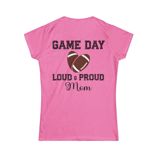 Female T-Shirt - Football - Loud & Proud Mom (01a)