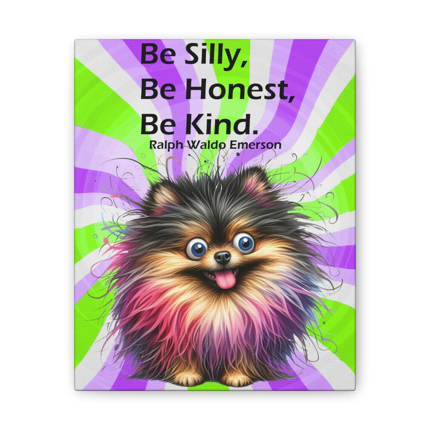 Canvas Art - Inspiring - Be Silly, Be Honest, Be Kind - Dog 02
