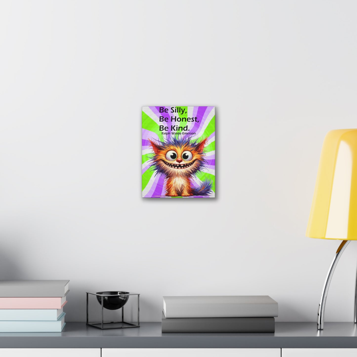 Canvas Art - Inspiring - Be Silly, Be Honest, Be Kind - Cat 01