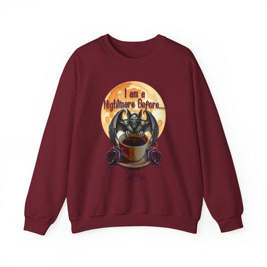 Sweatshirt - Halloween - Nightmare Before Coffee (1a) - Front Only