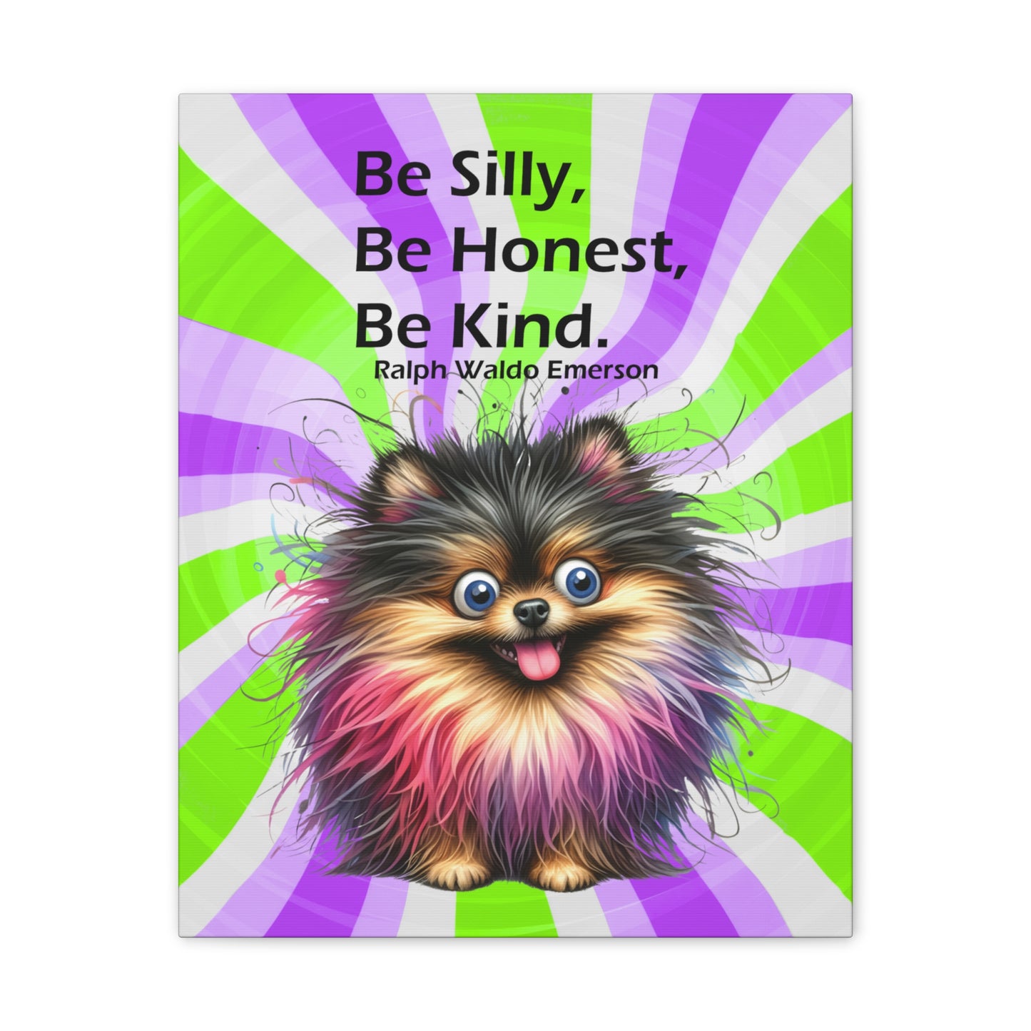 Canvas Art - Inspiring - Be Silly, Be Honest, Be Kind - Dog 02