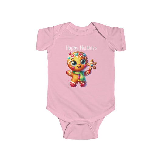 Onesie - Christmas - Gingerbread - Happy Holidays (03a)