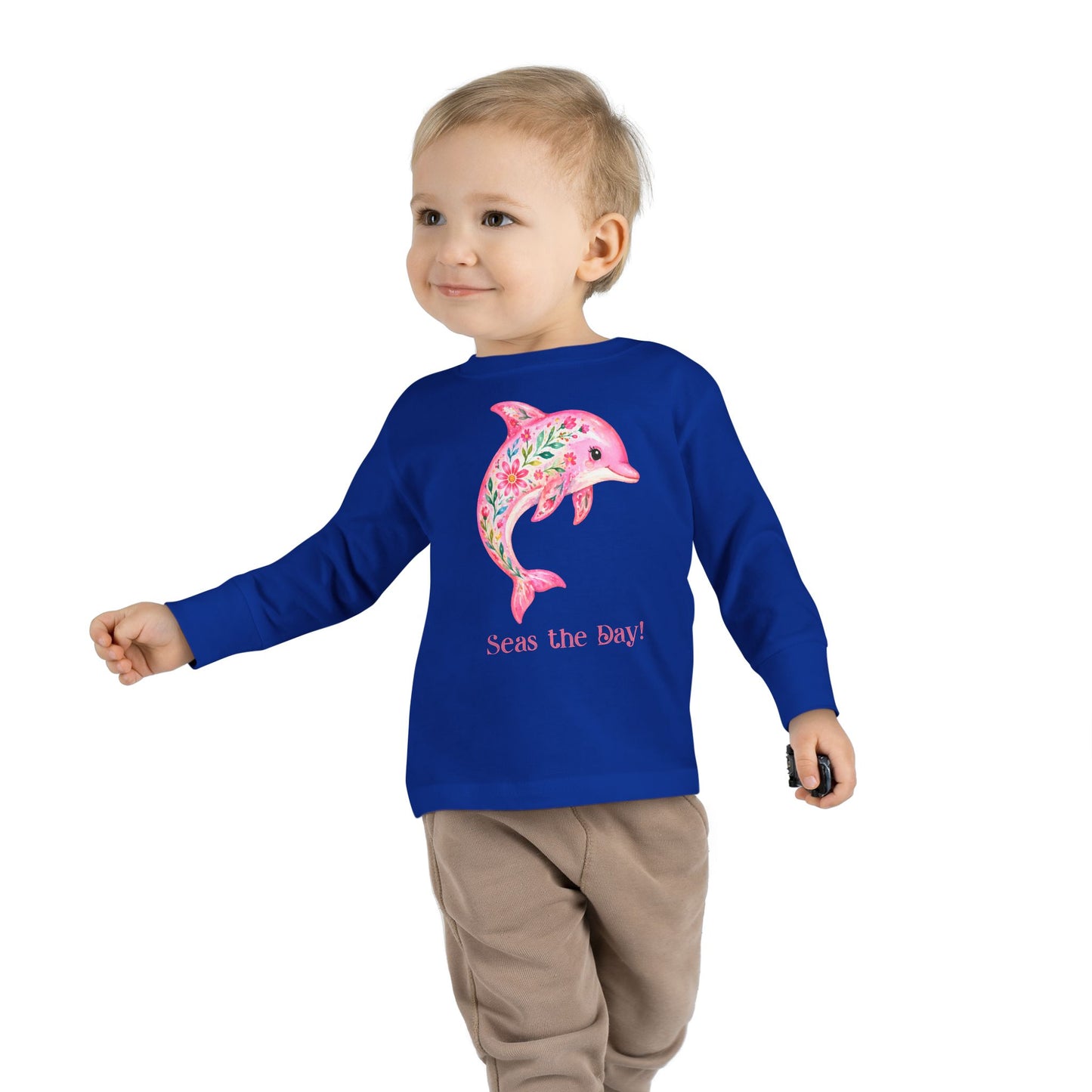Toddler LS Tee - Animal - Seas the Day Dolphin (01)
