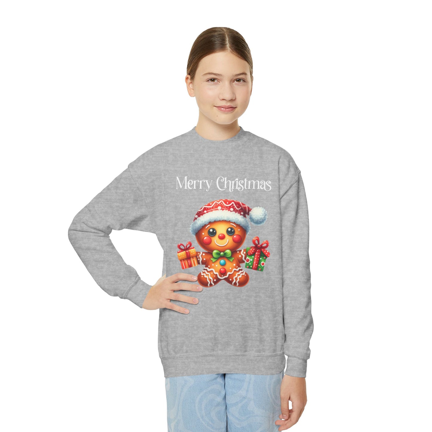Child Sweatshirt - Christmas - Gingerbread - Merry Christmas (01a)