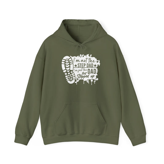 Hoodie - Dad - Just the dad that stepped up (1) - White Writing