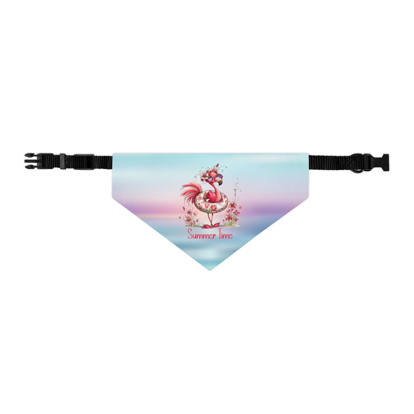 Pet Item - Bandana Collar - Flamingo - Summer Time (01)