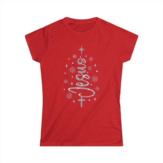 Female T-Shirt - Christmas - Jesus Tree (01a)