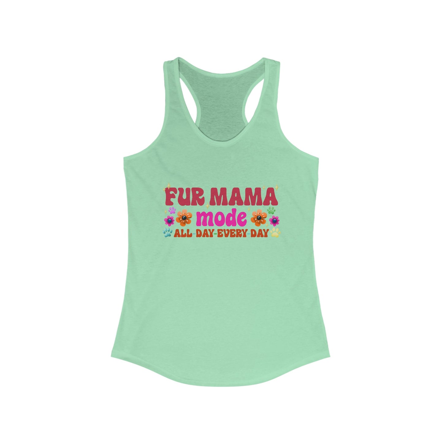 Female Tank Top - Fur Mama (1) - Razor Back