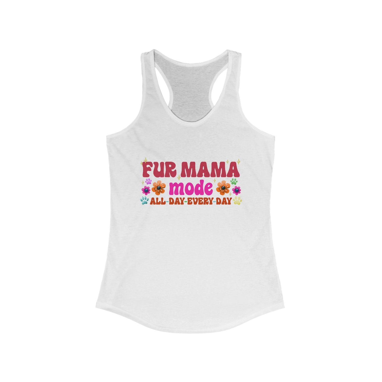 Female Tank Top - Fur Mama (1) - Razor Back