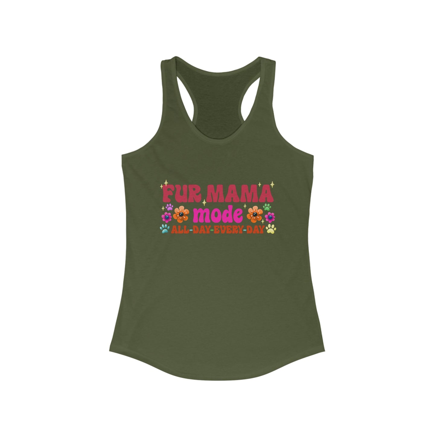 Female Tank Top - Fur Mama (1) - Razor Back