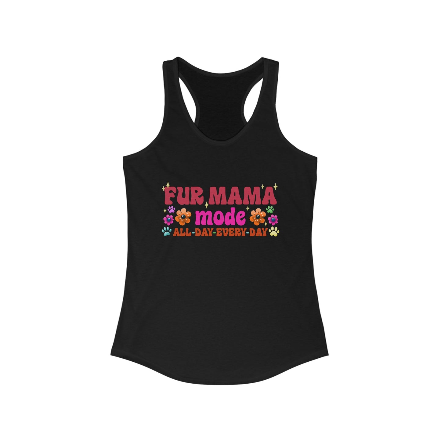 Female Tank Top - Fur Mama (1) - Razor Back
