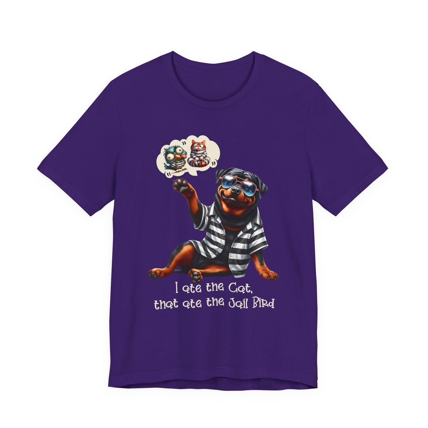 T-Shirt - Animal - Dog - I ate the cat that ate jail bird (1b)