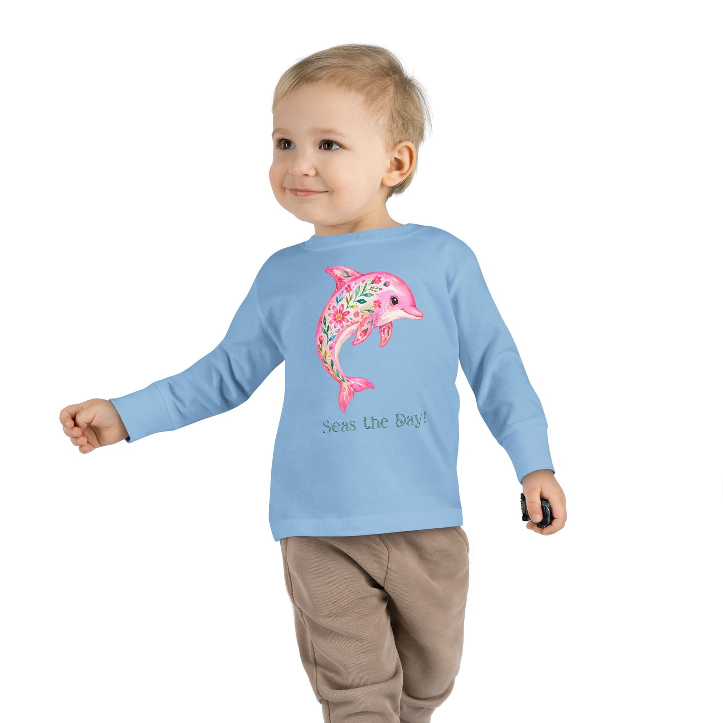 Toddler LS Tee - Animal - Seas the Day Dolphin (01)