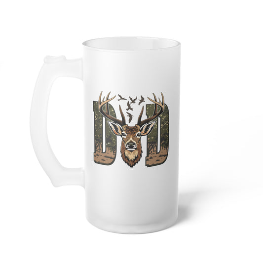 Frosted Glass Beer Mug - Dad - Hunting Dad (1)
