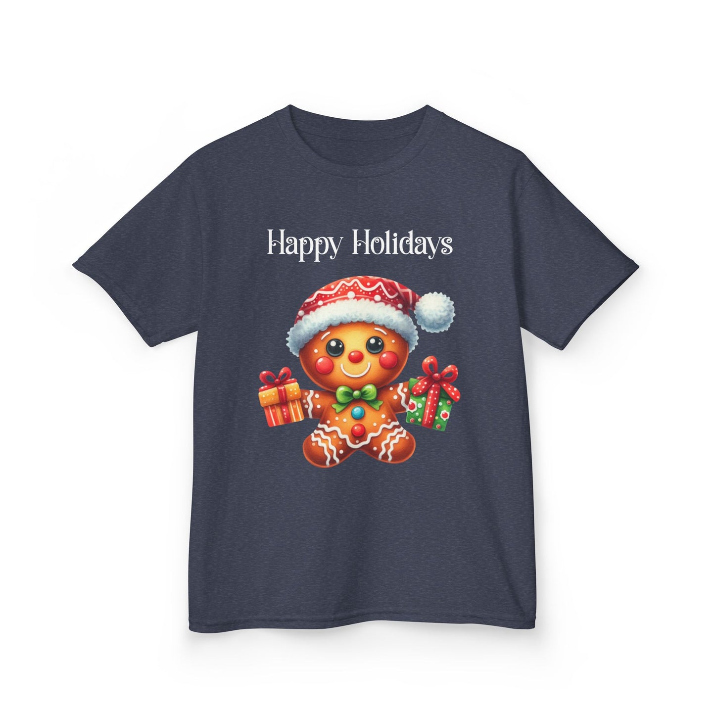 Child Tee - Christmas - Gingerbread - Happy Holidays (01a)