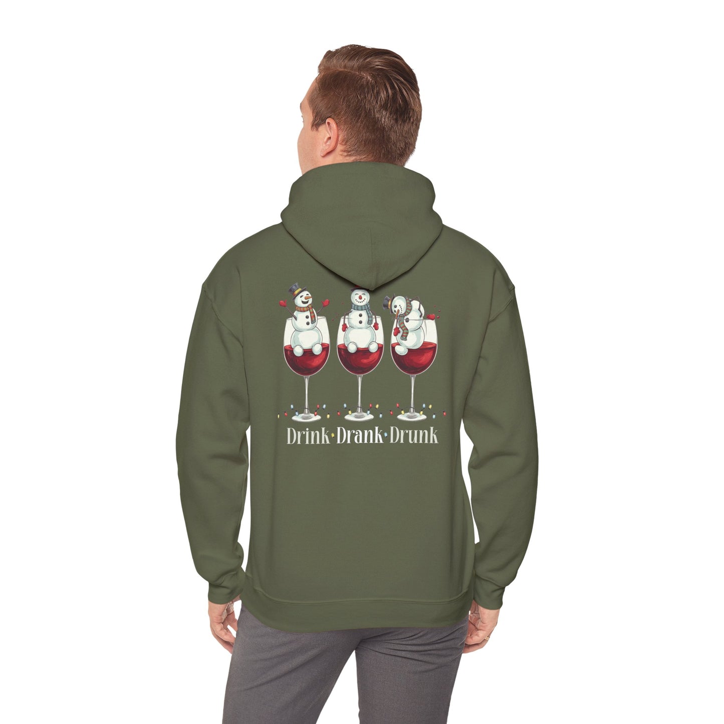 Heavy Blend Hoodie - Winter - Snowmen Drink Drank Drunk (01)