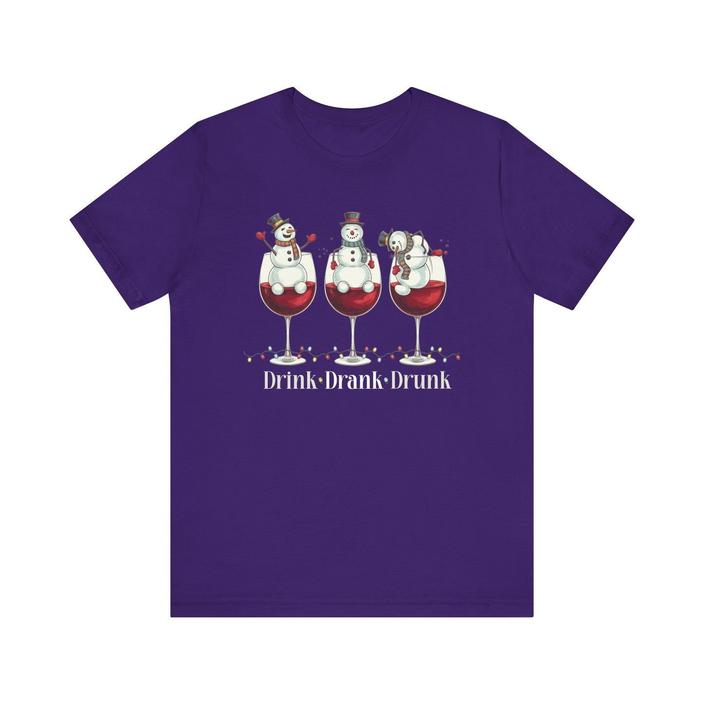 T-shirt - Christmas - Wine Snowmen (01)