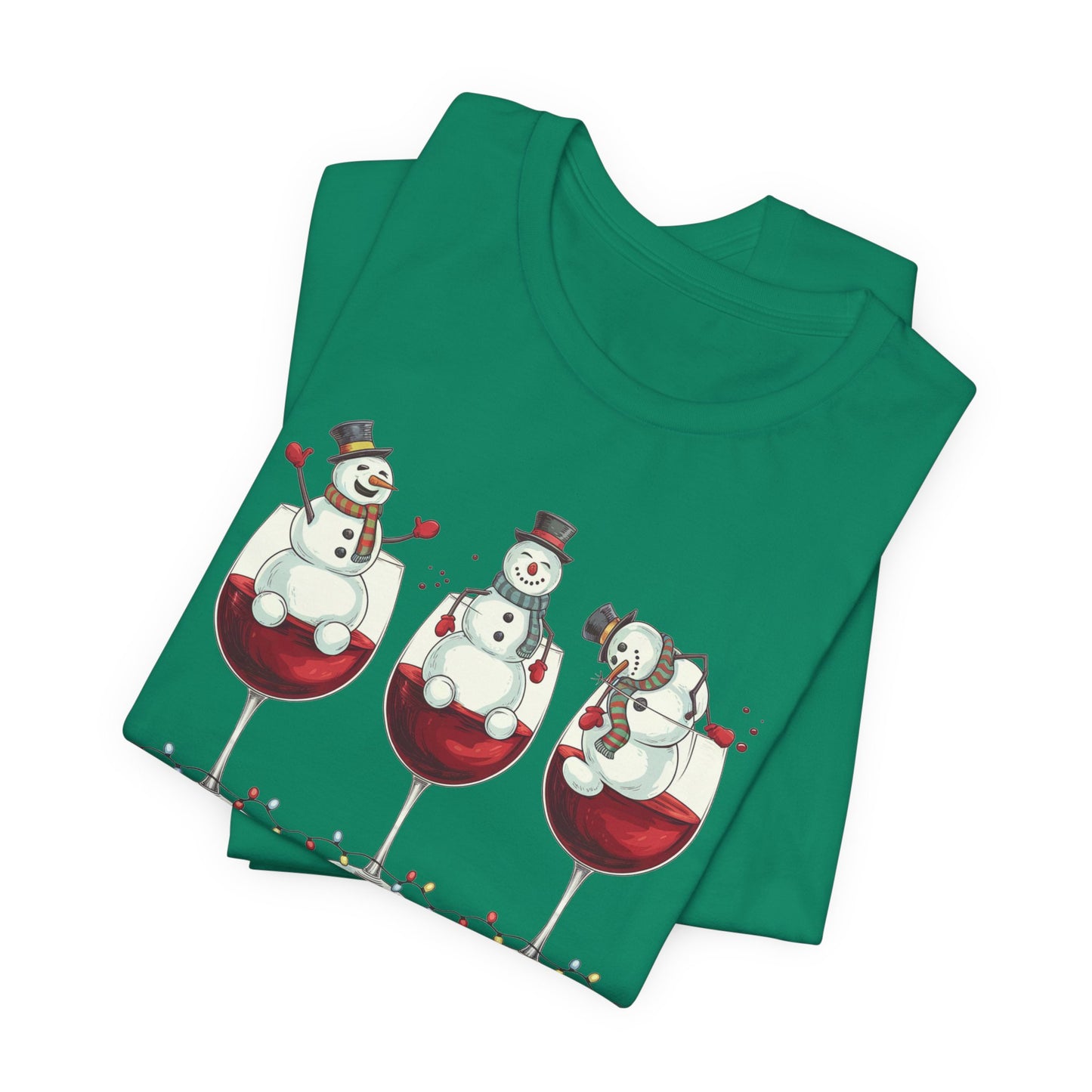 T-shirt - Christmas - Wine Snowmen (01)