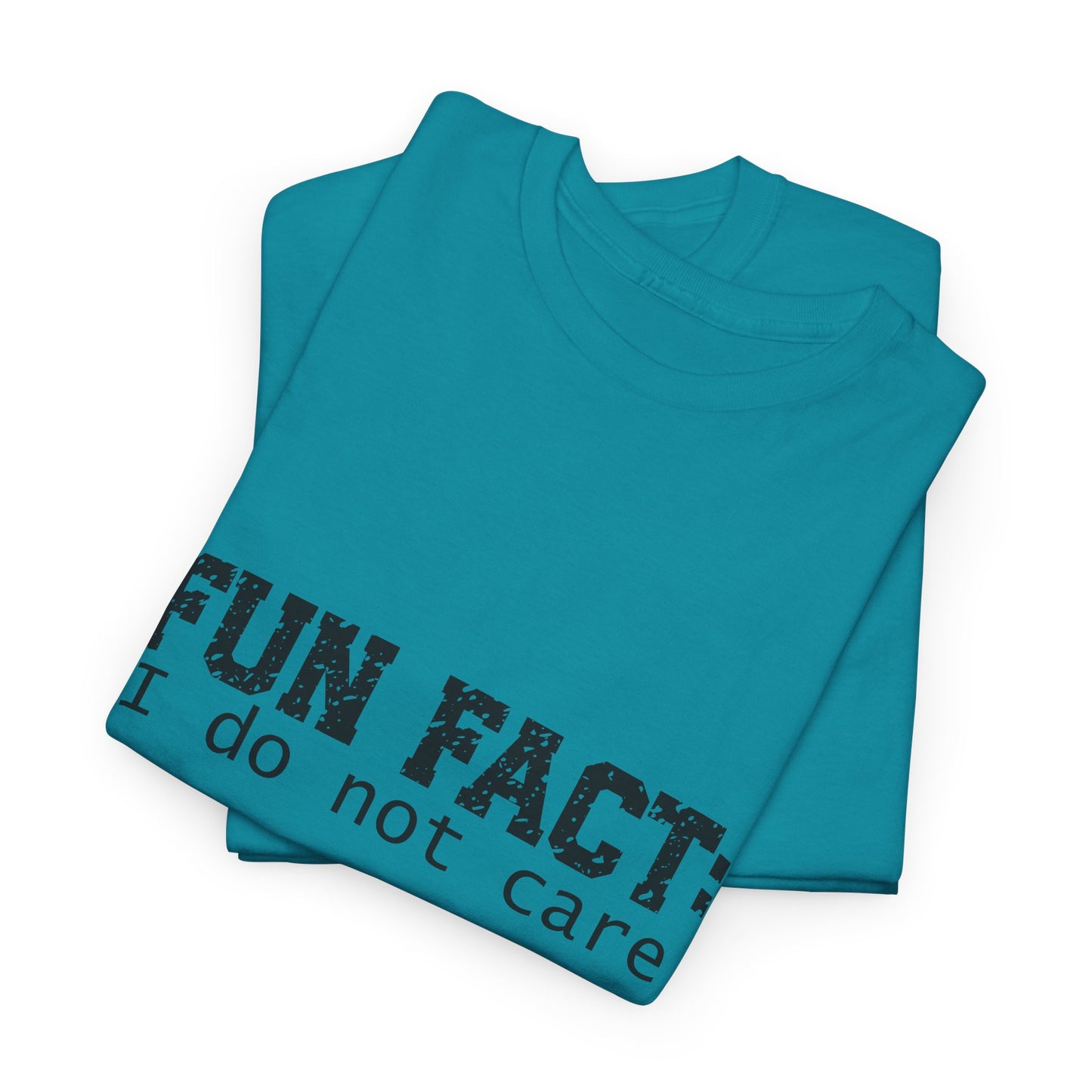 T-Shirt - Funny - "Fun Fact: I Do Not Care" - (001) Black Font