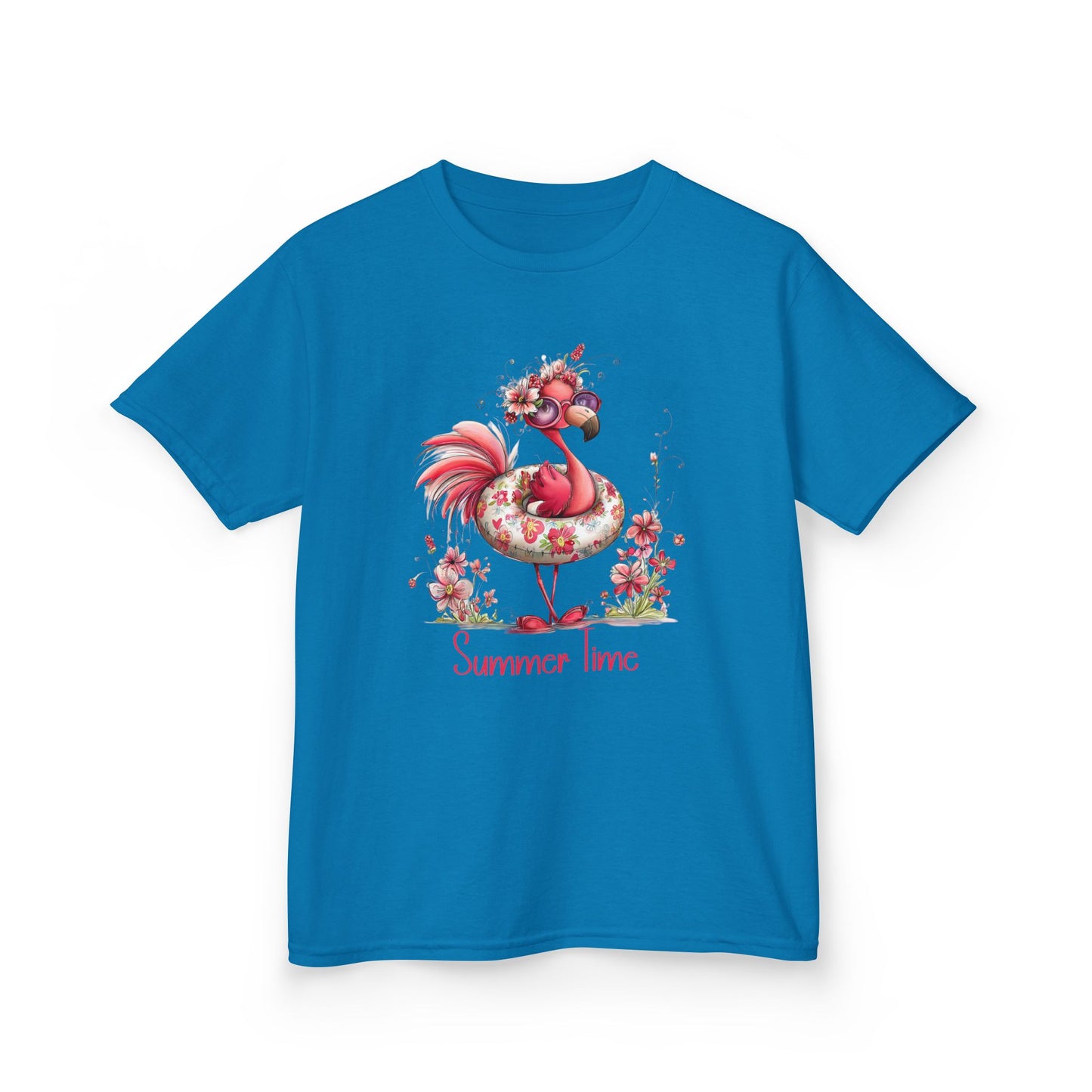 Child Tee - Animal - Flamingo - Summer Time (01)