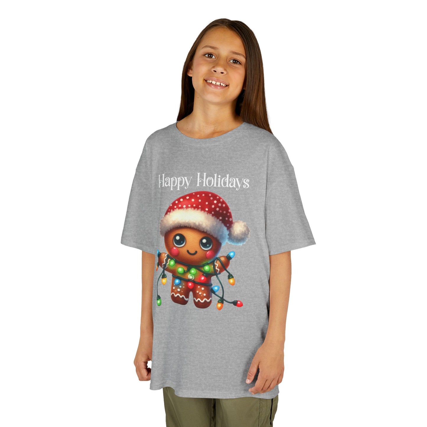 Child Tee - Christmas - Gingerbread - Happy Holidays (02a)