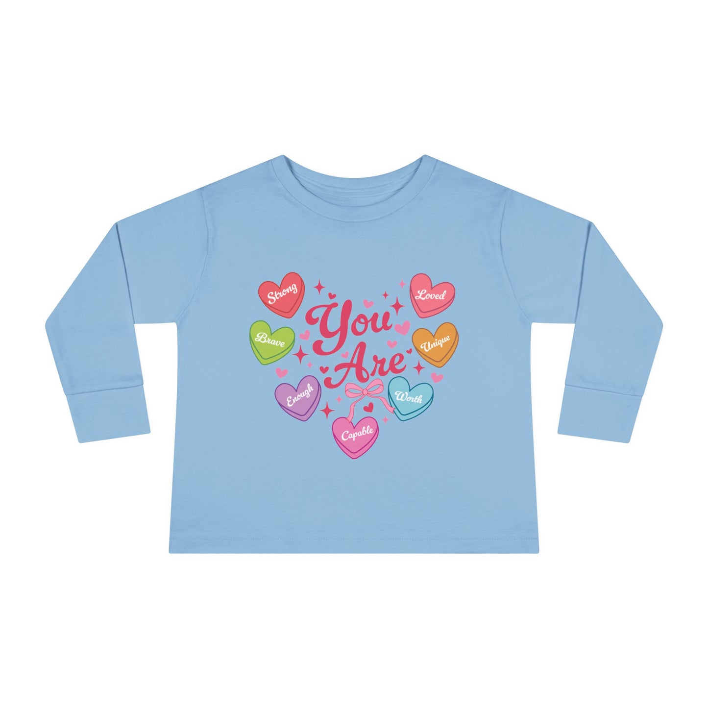 Toddler Long Sleeve Tee - Valentine - Candy Hearts (1)