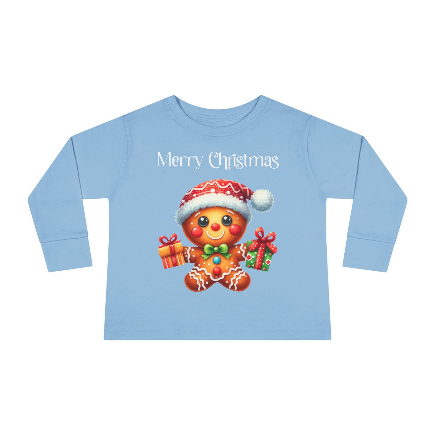Toddler LS Tee - Christmas - Gingerbread - Merry Christmas (01a)