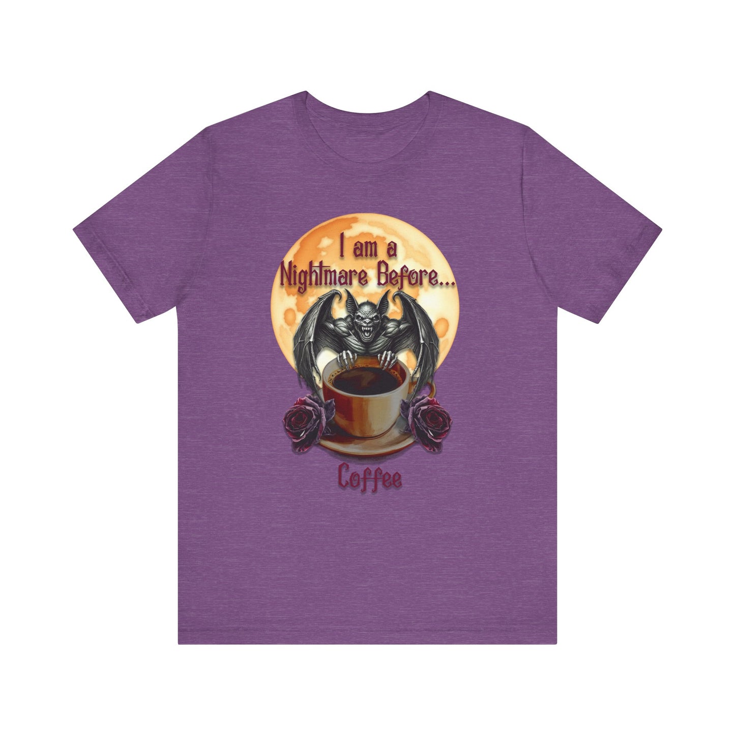 T-shirt - Halloween - Nightmare Before Coffee (1a) - Front Only